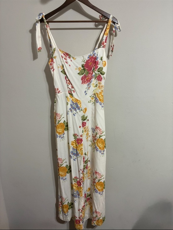 Reformation Pants - Reformation Floral Tie Strap Romper White Cottagecore Summer Size 10